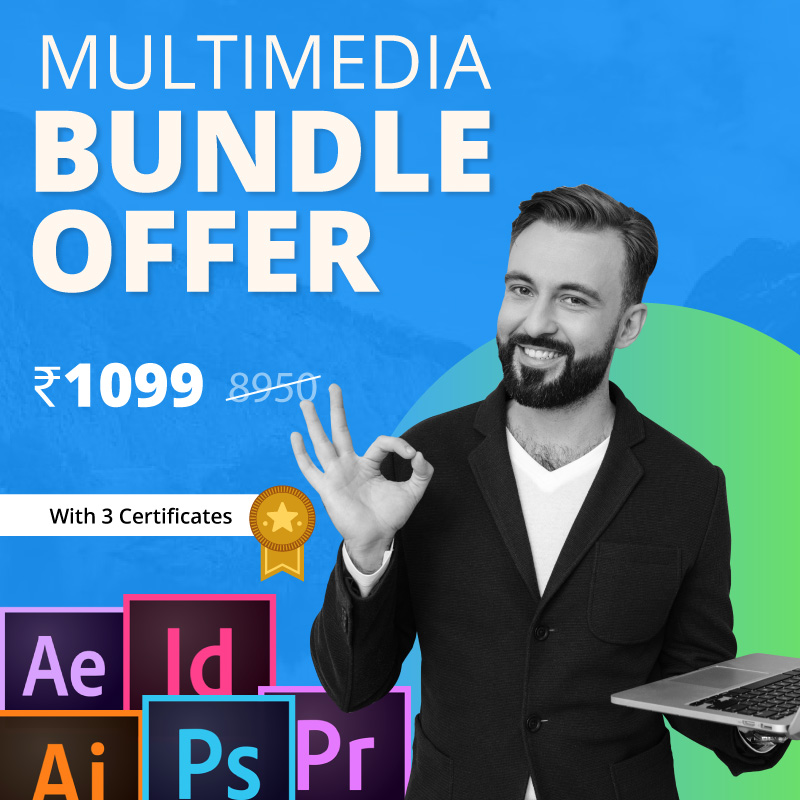 Multimedia Bundle Offer (All softwares + 3 Courses + 1Yr Support)